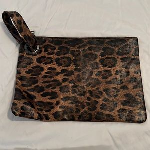 Leopard oversized clutch